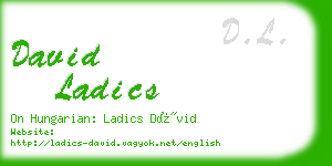 david ladics business card